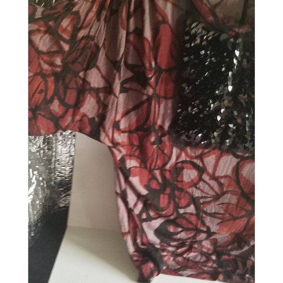 Simply Vera Vera Wang Shirt Black Sequin Detail Women's Sz PM - Picture 2 of 6